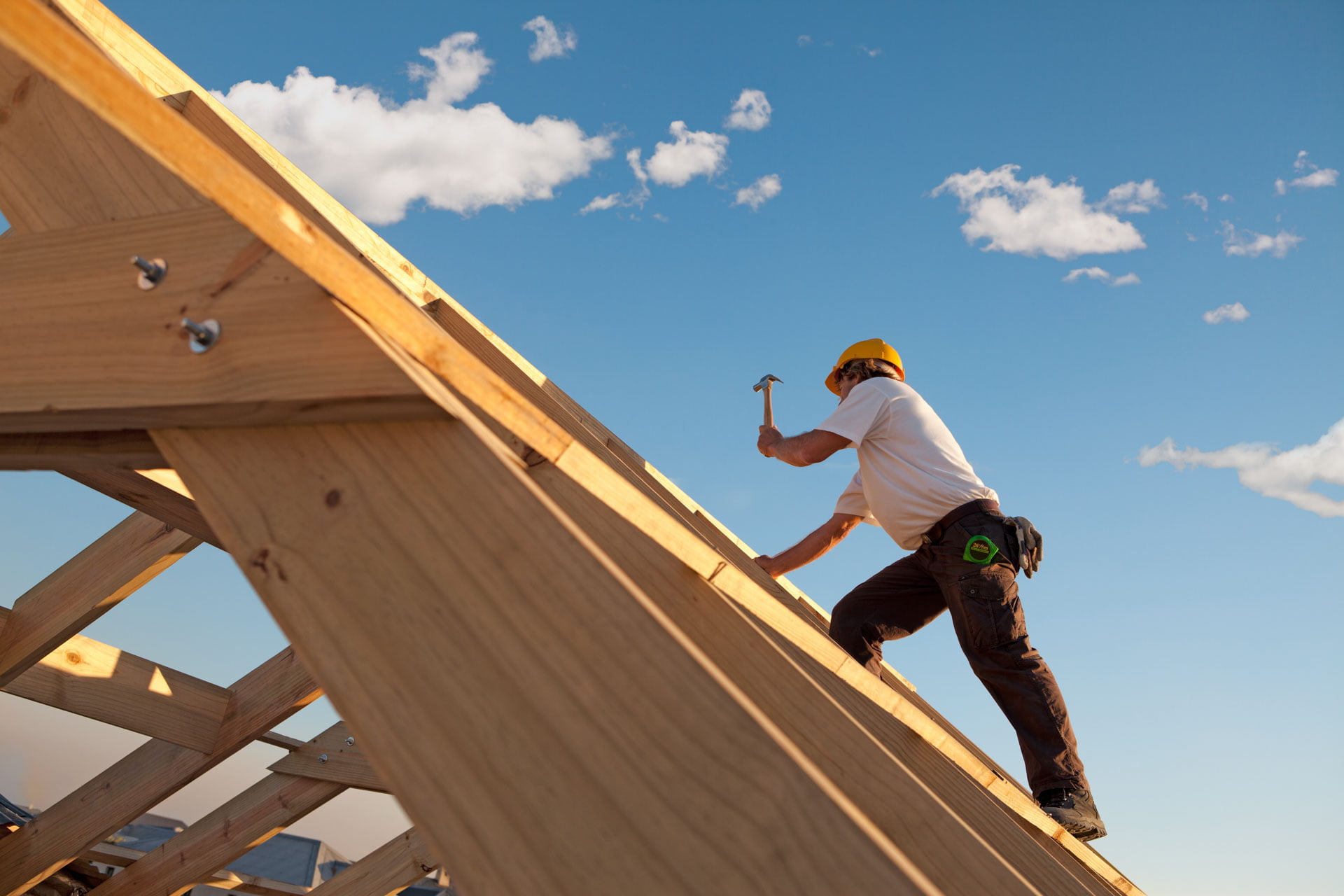 Construction Worker Framing House