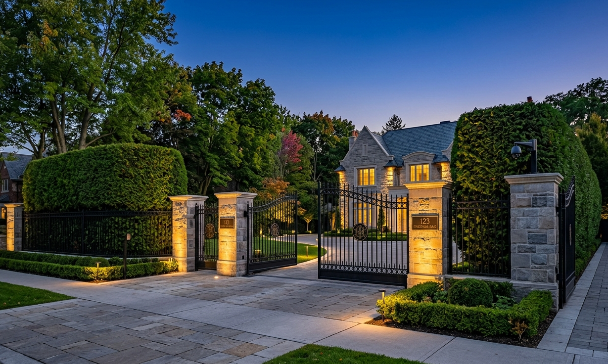 Luxury estate entrance impacted by the Toronto mansion tax 2026