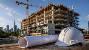 New Toronto housing construction representing lower development charges under the 2026 Ontario program