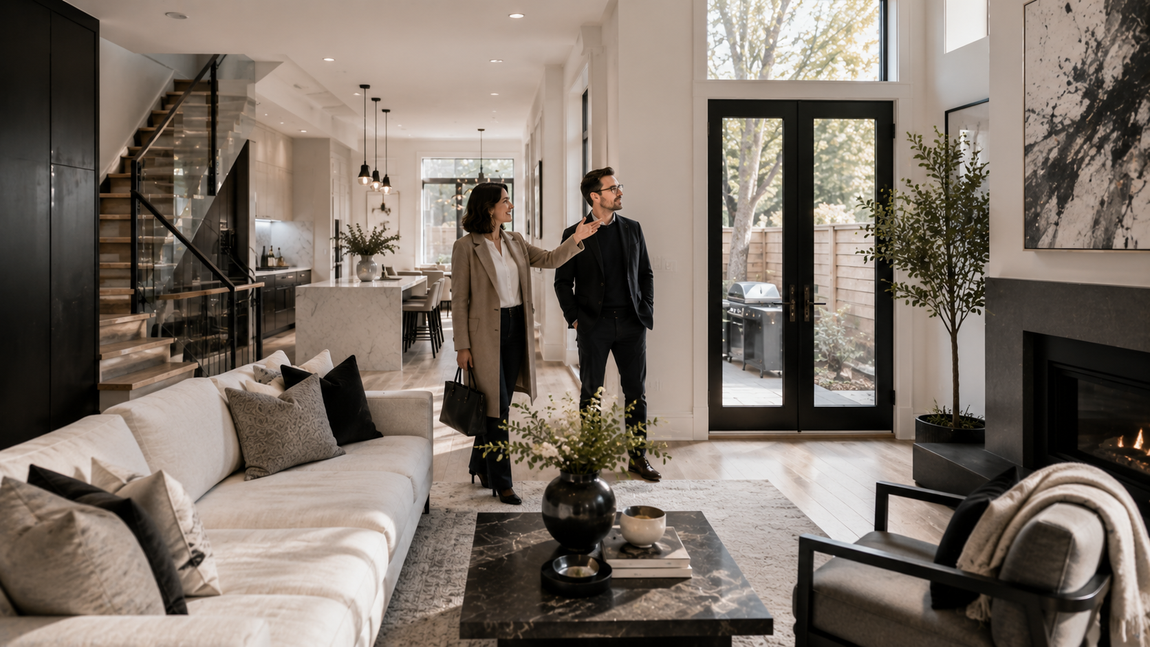 Buyer comparing a townhouse vs condo on a Toronto street